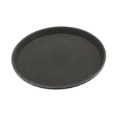 Zodiac Polypropylene Black Round Non-Slip Tray 11"